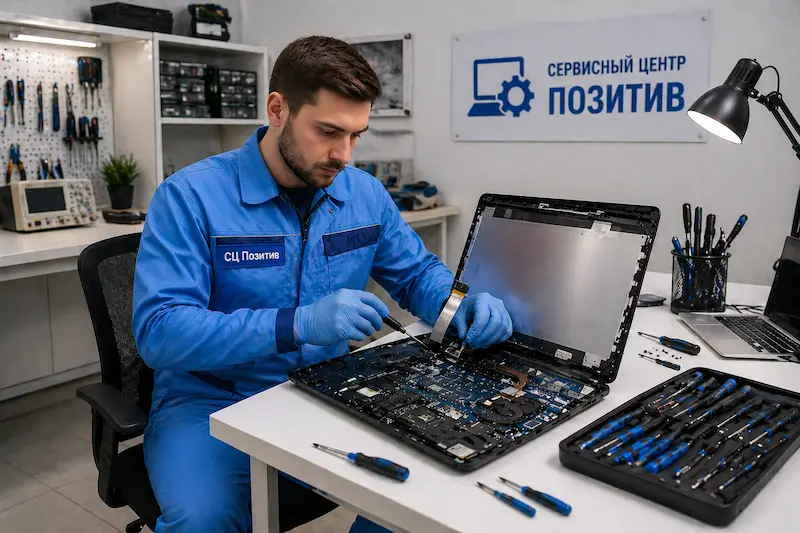 Замена шлейфа матрицы ноутбука в Фурманове