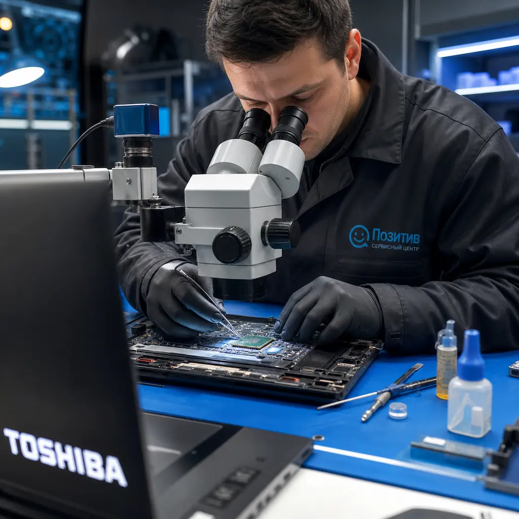 Замена видеокарты ноутбука Toshiba в Фурманове