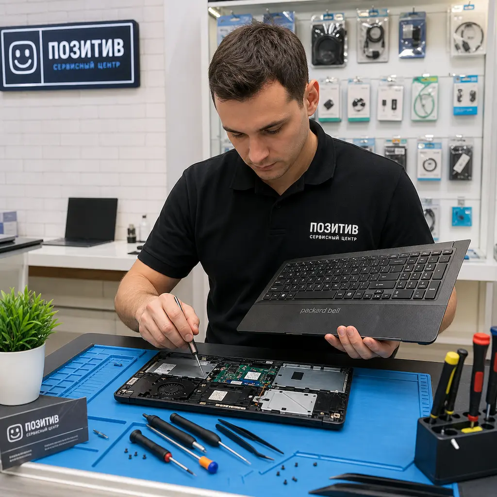 заменить клавиатуру на ноутбуке Packard Bell в Фурманове