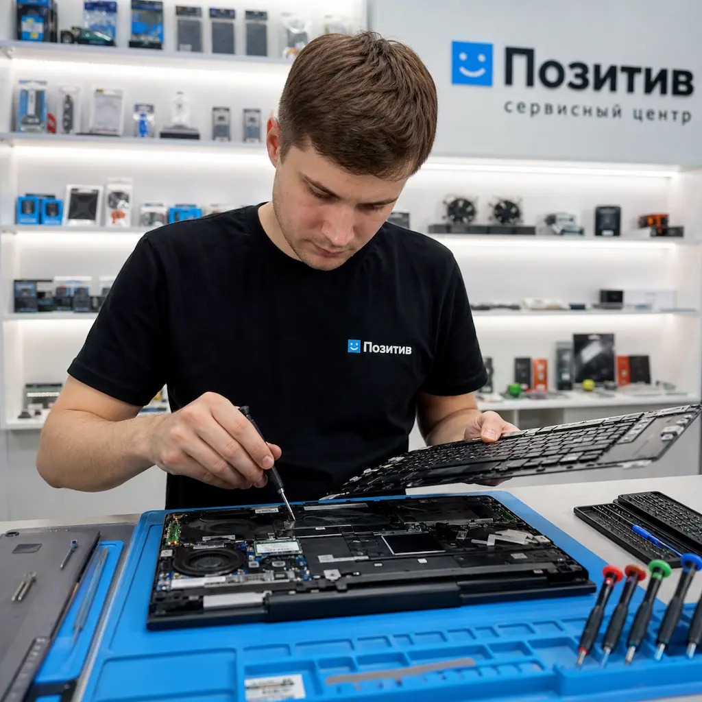 заменить клавиатуру на ноутбуке Samsung в Фурманове