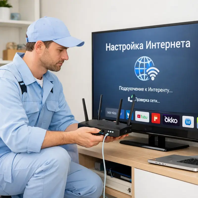 Настройка интернета на телевизоре в Фурманове