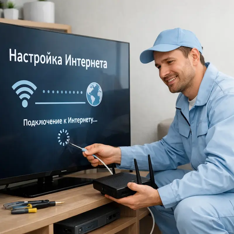 Настройка интернета на ТВ в Фурманове