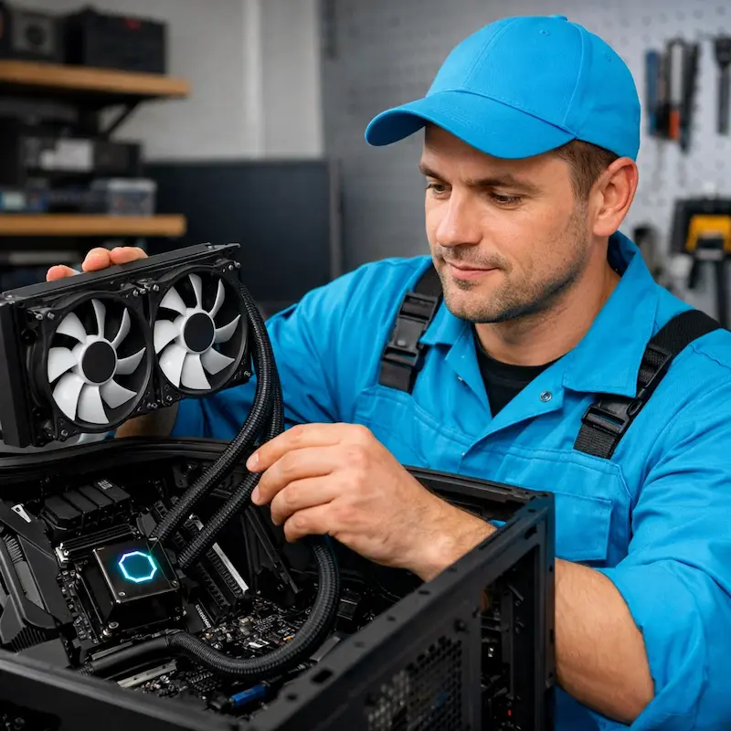 Установка водяного охлаждения на компьютер в Фурманове