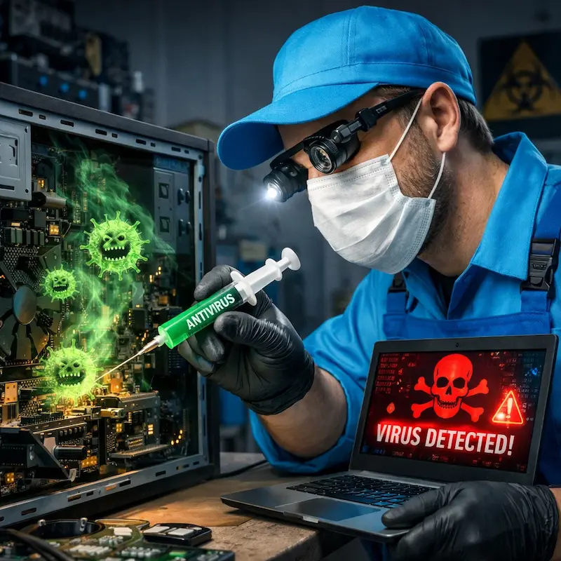 Лечение компьютера от вирусов в Фурманове на дому